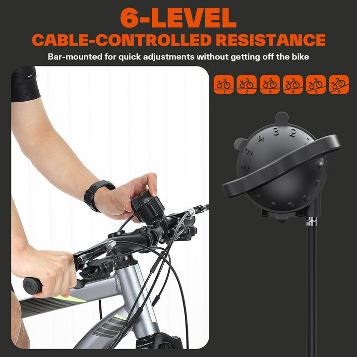 Rollentrainer, Sportneer Rollentrainer Fahrrad mit 6 Widerstandseinstellungen Trainingsständer Klapp