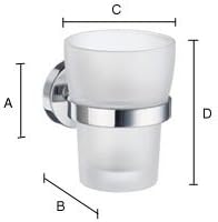 HOME Zahnputzglas mit Wandhalter Messing mattverchromt von Smedbo