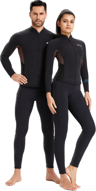 ZCCO Neoprenanzüge Top Jacke 1,5mm Neopren Anzüge Frauen Männer Neoprenanzug Jacke Langarm Tauchen T