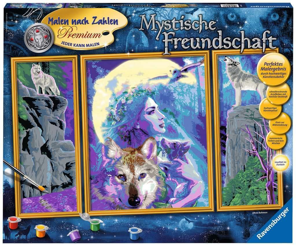 Ravensburger Malen nach Zahlen 28960 - Mystische Freundschaft - Für Erwachsene und Kinder ab 14 Jahr