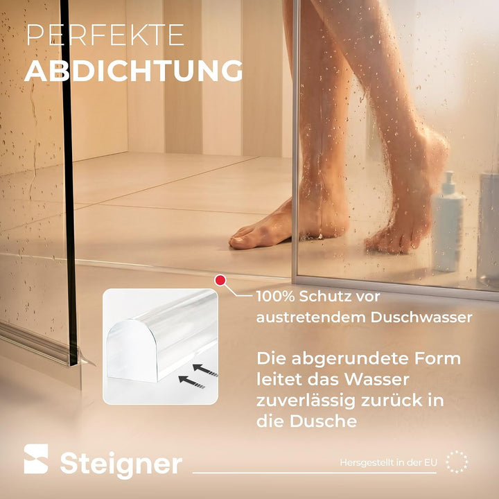 100cm Schwallschutz Acryl Halbrundstab - SDD03 Höhe 10mm - Spritzschutzprofil Halbrundprofil Schwall