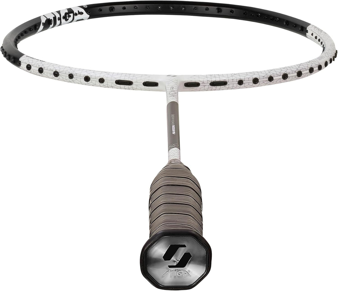 STIGA Badmintonschläger Aviox Pro - Head-Heavy Topschläger mit Exklusiver Kohlefaser für Unschlagbar