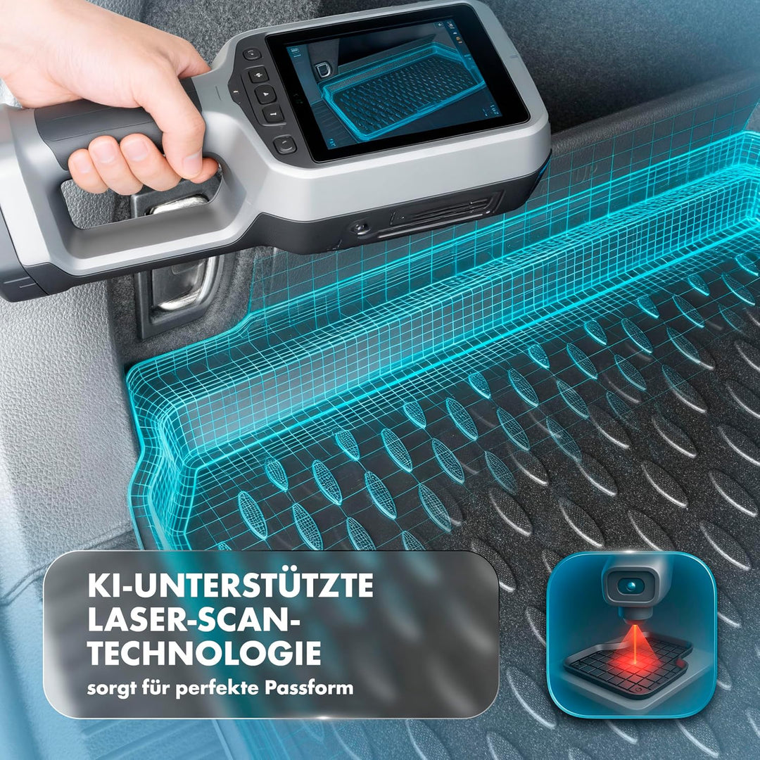 Walser XTR Kofferraumwanne für Hyundai Kona (SX2) 04/2023-Heute, 100% passgenaue Antirutschmatte Aut