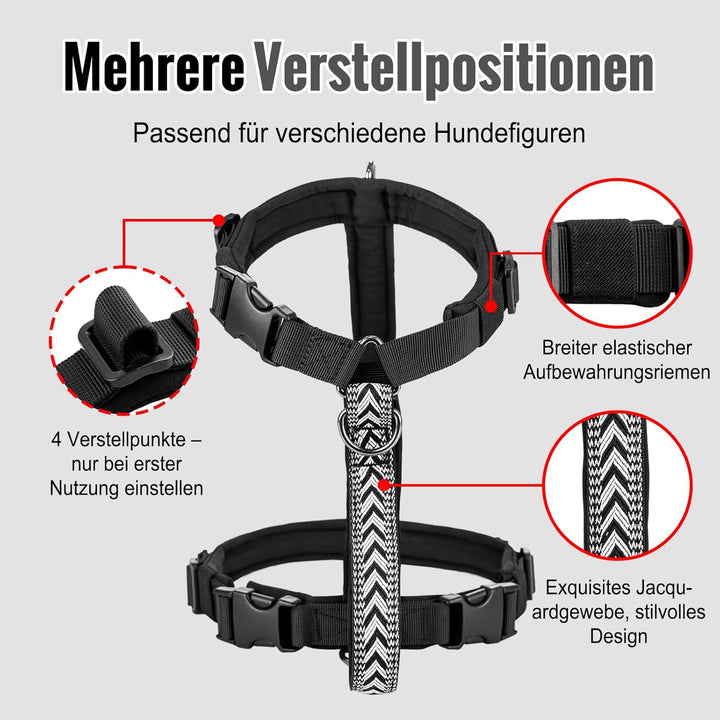 Arblina Hundegeschirr, Ausbruchsicheres Antizuggeschirr für Kleine, Mittlere und Grosse Hunde, Hunde