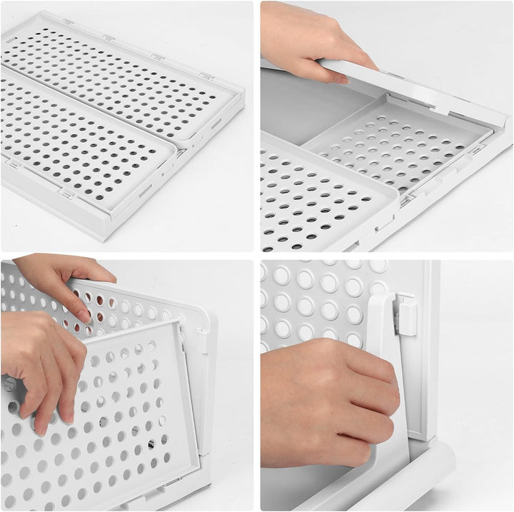 Diealles Shine Stapelbare Schubladenboxen, 4 Stück Kleiderschrank Organizer Ausziehbar, Plastik Schu