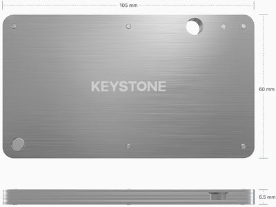 KEYSTONE Crypto Seed Speicher, Crypto Stahl Kapsel Metall Wallet, Cold Speicher Backup, 24 Wörter Bi