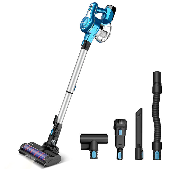 INSE Akku Staubsauger 25KPa Kabelloser Staubsauger Starke Saugleistung bis zu 45 Min Laufzeit, 1,2L