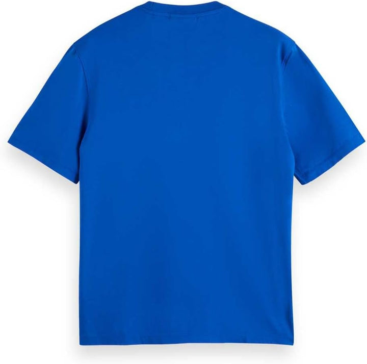 Scotch & Soda Herren Front Left Chest Artwork T-Shirt M Boat Blue, M Boat Blue