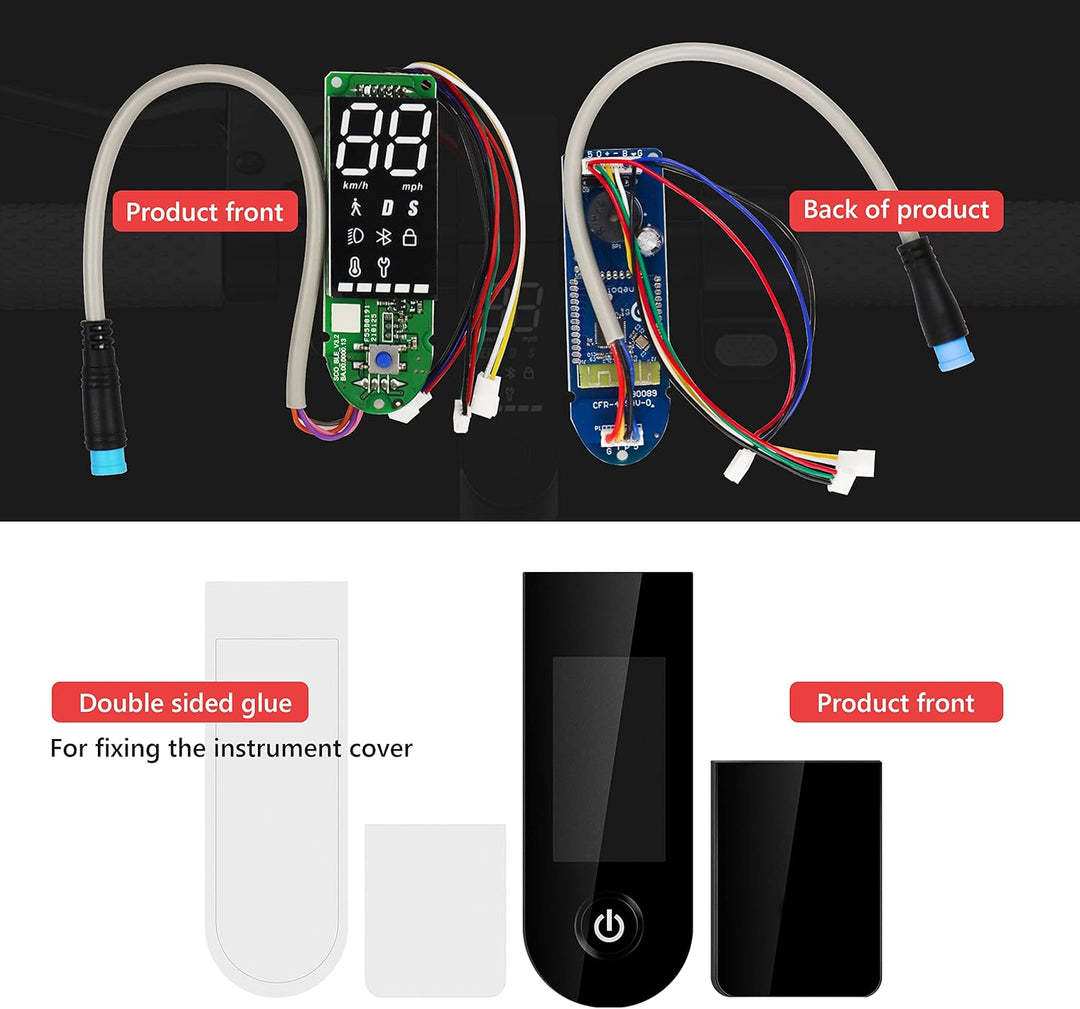 Yungeln Scooter Armaturenbrett mit Bluetooth V2.0 mit 3 Verbindungskabel Dashboard Platine + Abdecku