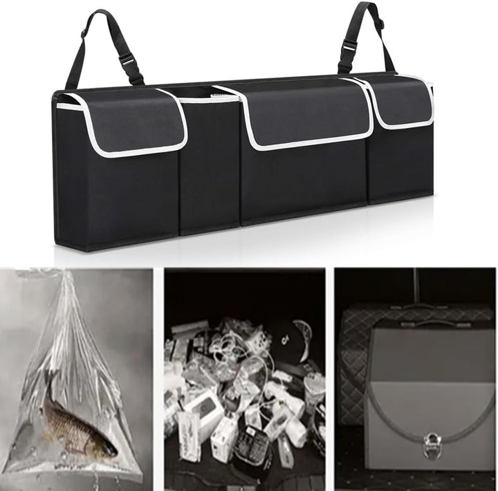 Auto-Organizer und Kofferraum-Organizer, wasserdicht, Oxford-Gewebe, mit 4 Taschen, geeignet für all