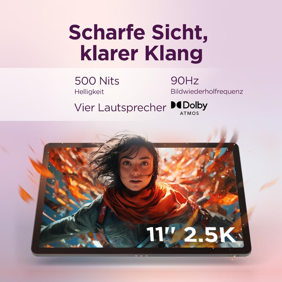 Lenovo Idea Tab Tablet | 11" 2.5K LCD Touch Display | MediaTek Dimensity 6300 | 4GB RAM | 128GB UFS