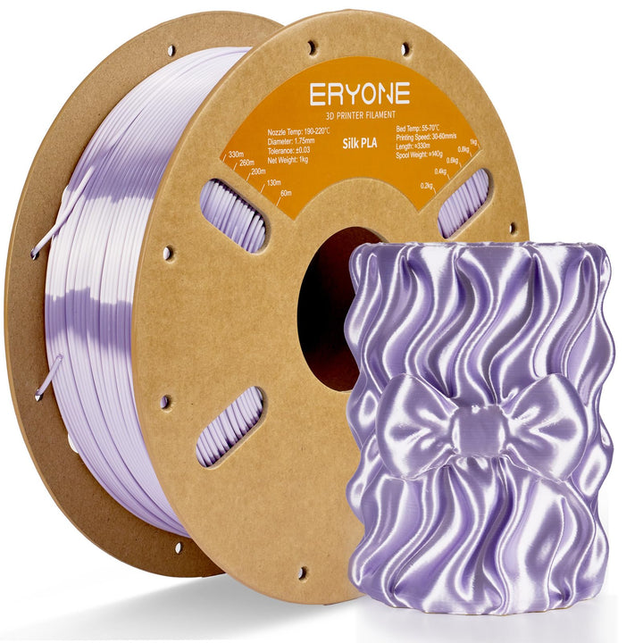ERYONE Seiden PLA Filament 1.75mm, PLA Seiden Filament für 3D Drucker, 1.75mm +/- 0,03 mm, 1kg /Spul