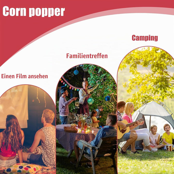 Heissluft Popcornmaschine 1200W, Popcorn Maker ohne Öl Fettfrei BPA frei Schnell in 3 Minuten One To