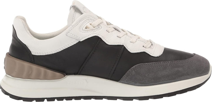 ECCO Herren Astir Retro Sneaker 41/41.5 EU Magnet Schwarz Hellweiã Vetiver, 41/41.5 EU Magnet Schwar