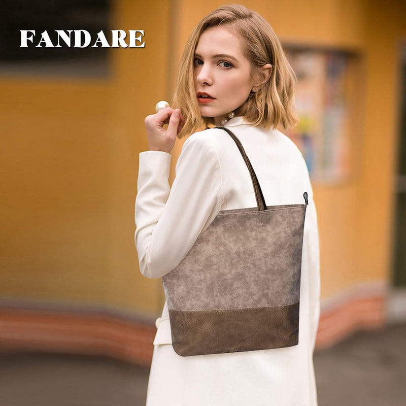 FANDARE Handtaschen Damen Shopper Schultertaschen Frauen Umhängetasche Leichte Tragetasche für 12.9