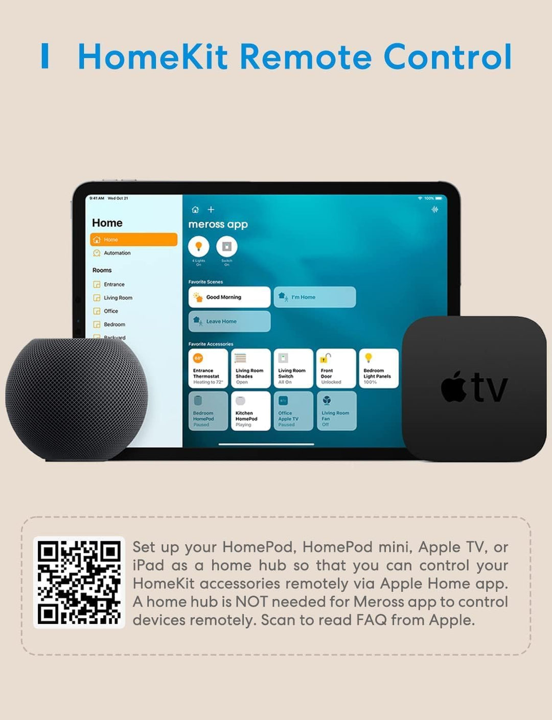 Meross Smart Wassermelder WLAN Wassersensor für HomeKit, Wasseralarm kompatibel mit Apple Home, Alex