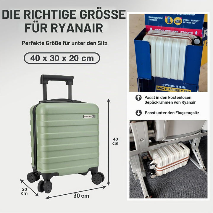 Cabin Max Anode Handgepäck-Koffer – Leicht, Hartschale, 4 Rollen, Zahlenschloss…, 40x30x20cm, Handge