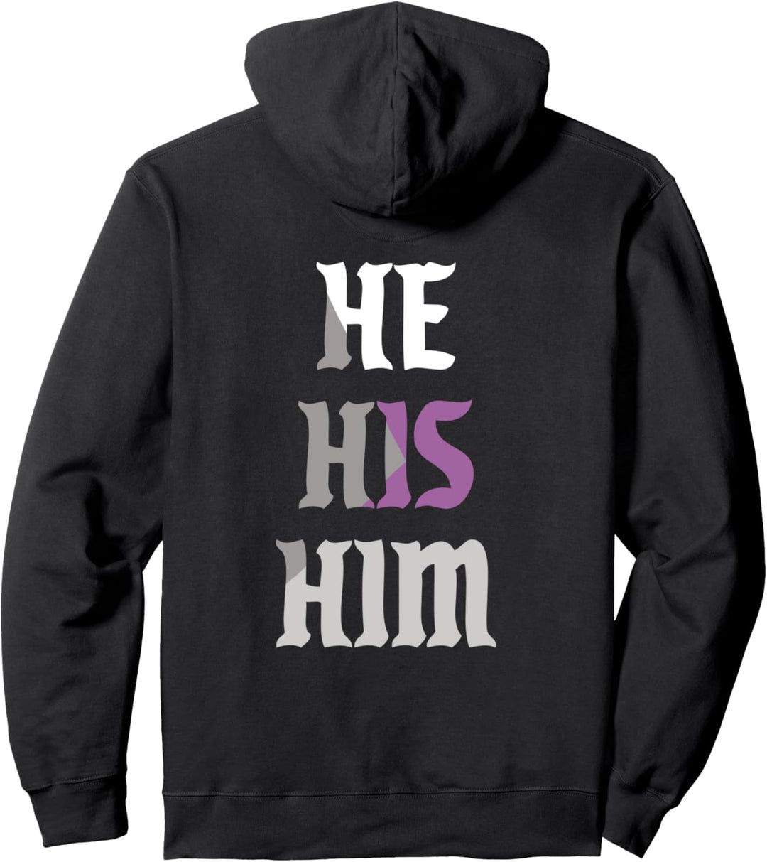 He His Him Pronomen LGBTQIA Demisexual Pride Flag Pullover Hoodie