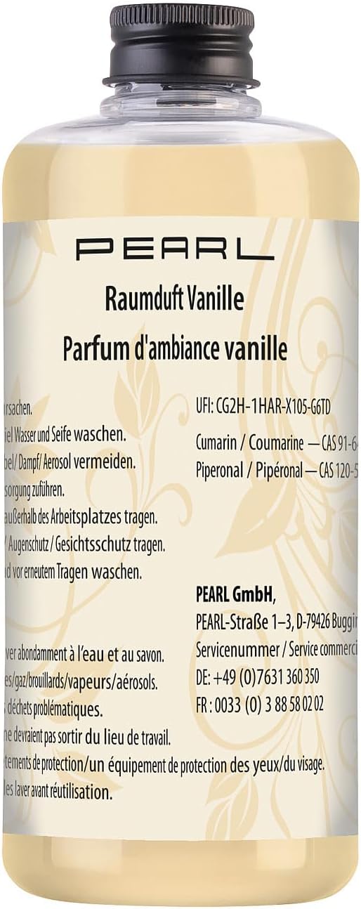 PEARL Raumduft Vorräte: 4er-Set Raumduft-Nachfüllflaschen, Vanille-Duft, 500 ml (Duftflüssigkeit Nac