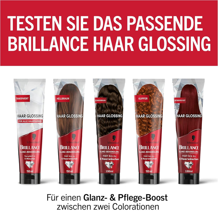 Brillance Intensiv-Color-Creme Haarfarbe 924 Schokobraun Stufe 3, 3er Pack(3 x 160 ml), 924 Schokobr