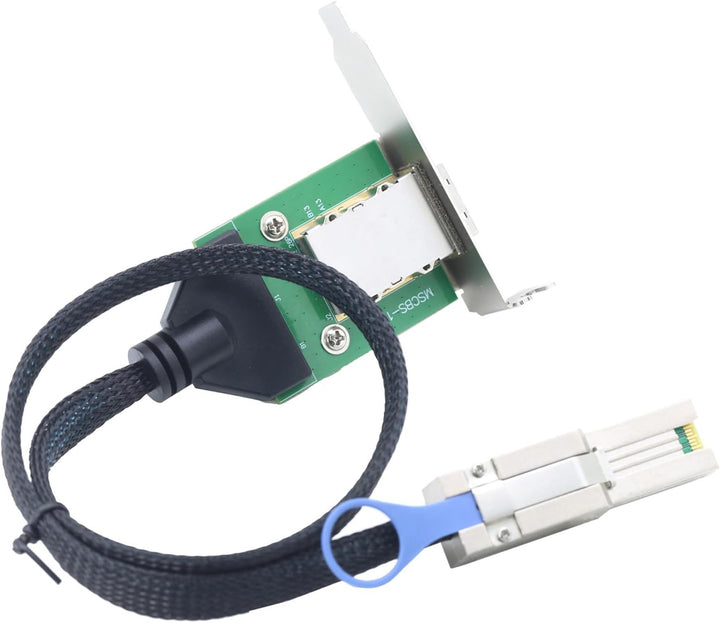 cablecc Mini SAS SFF-8088 Stecker auf SFF-8088 Buchse, externes Kabel, PCBA mit Low-Profile-Halterun