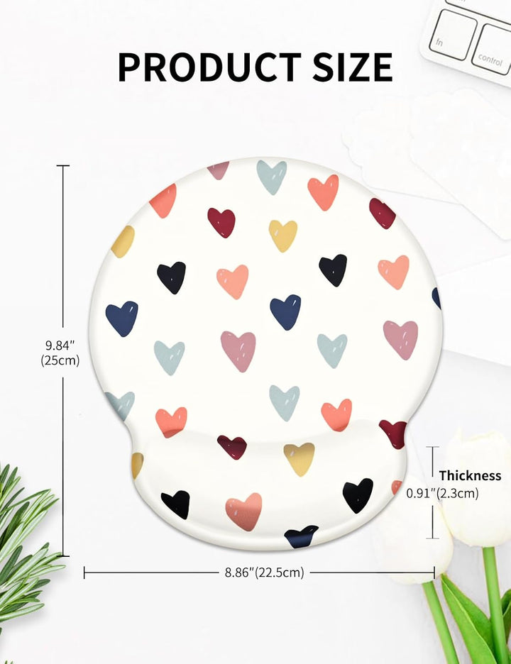 Niedlich ergonomisches Mauspad mit Handgelenkauflage,Schmerzlinderung Memory Foam Mousepad mit Rutsc
