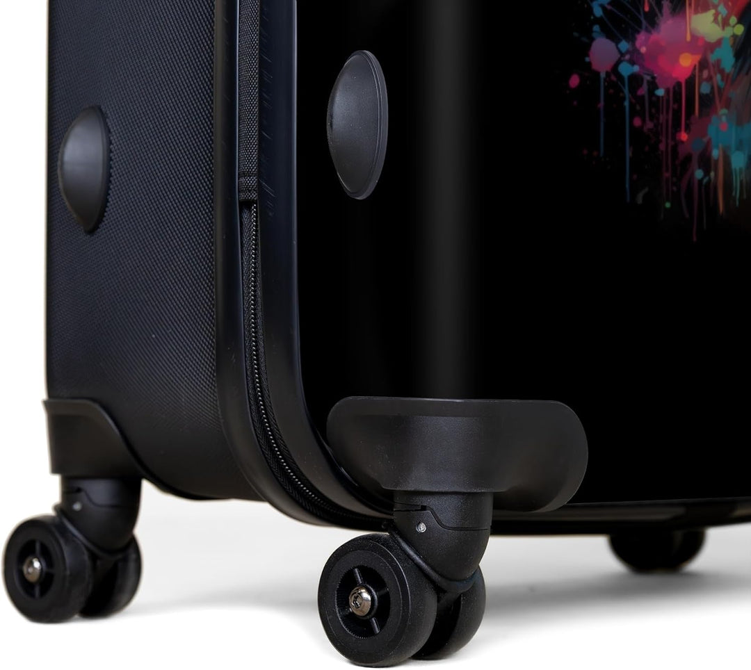 NoBoringSuitcases.com® Koffer XL Gross 77x51.5x28 cm Reisekoffer mit 4 Rollen Leicht Trolley Hartsch