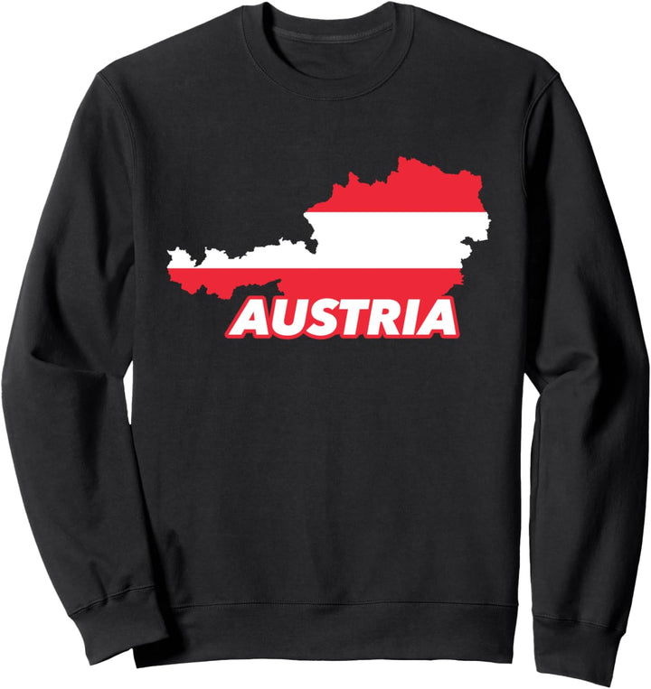 Österreich Fahne Karte Sweatshirt