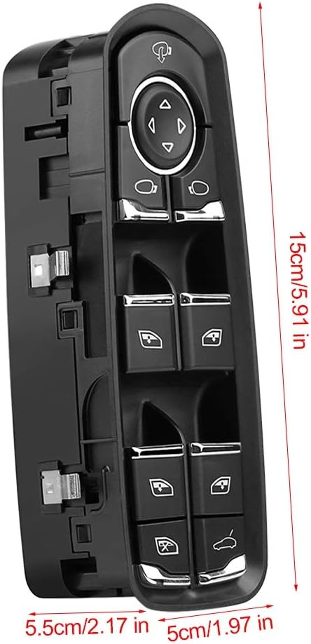 Fensterheberschalter, 7PP959858R Fensterheber-Hauptschalter Vorne Links Ersatz für Cayman DML für -F