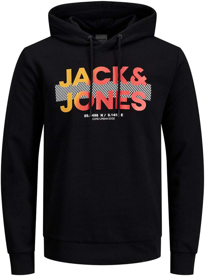 JACK & JONES Herren Jcojumbo Sweat Hood FST Kapuzenpullover S Schwarz, S Schwarz