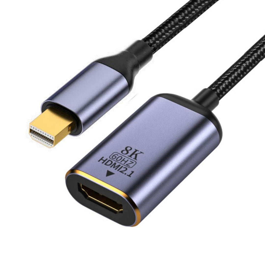 CY Mini DisplayPort auf HDMI Adapter,Mini DP DisplayPort 1.4 Source Stecker auf HDMI 2.0 Buchse Disp
