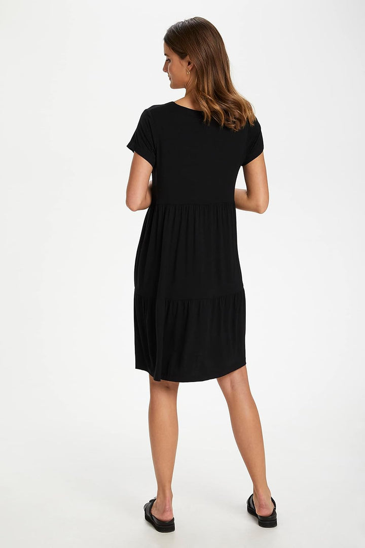 KAFFE Damen Kapetra Jersey Kleid M Black Deep, M Black Deep
