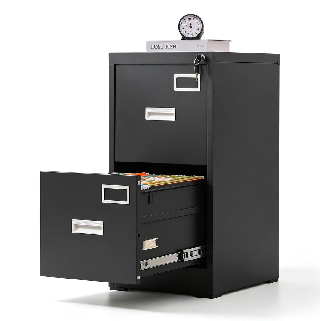 Aktenschrank, A4 Rollcontainer Aktenschrank mit 2 abschliessbare Schubladen