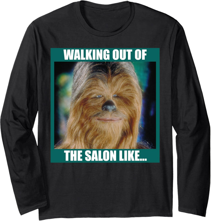 Star Wars Chewbacca Walking Out Of The Salon Like Langarmshirt