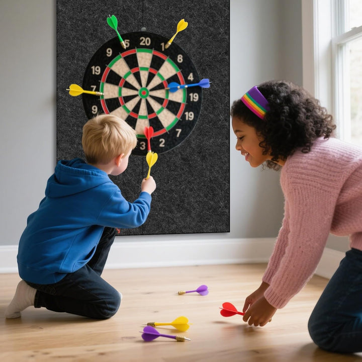 GAOUTO 6 Stück Dartboard-Wandschutz: 30 x 30 cm Wandumrandung, langlebige Dart wandschutz, Filz-Wand