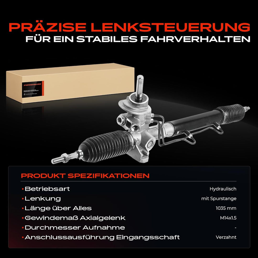 Frankberg Lenkgetriebe Servolenkgetriebe Hydraulisch für Linkslenker Kompatibel mit A.l.h.a.m.b.r.a