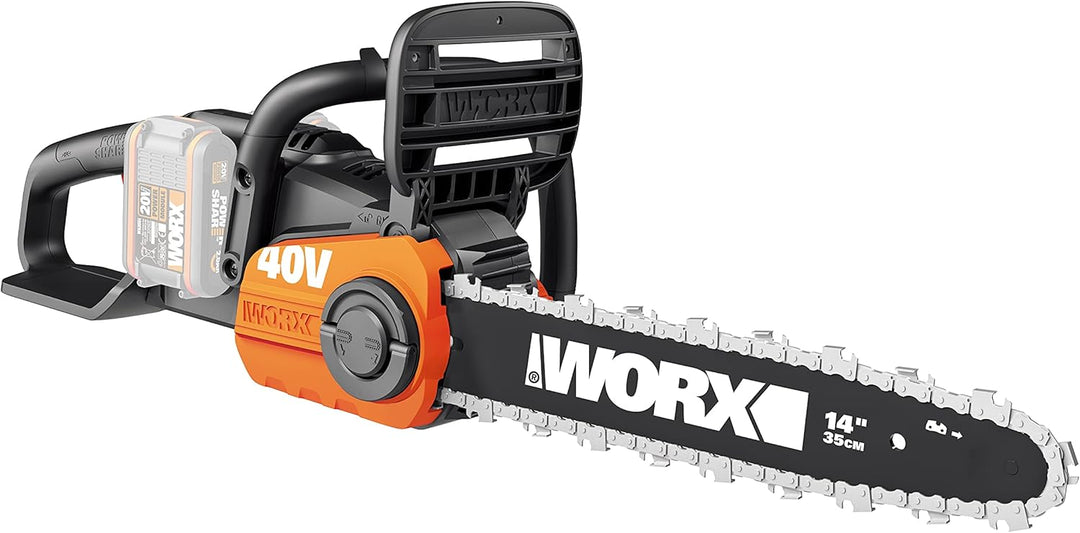 WORX WG384E.9 Akku-Kettensäge 40V Max - Profi Motorsäge mit bürstenlosem Motor - Baumpflege ohne Kab