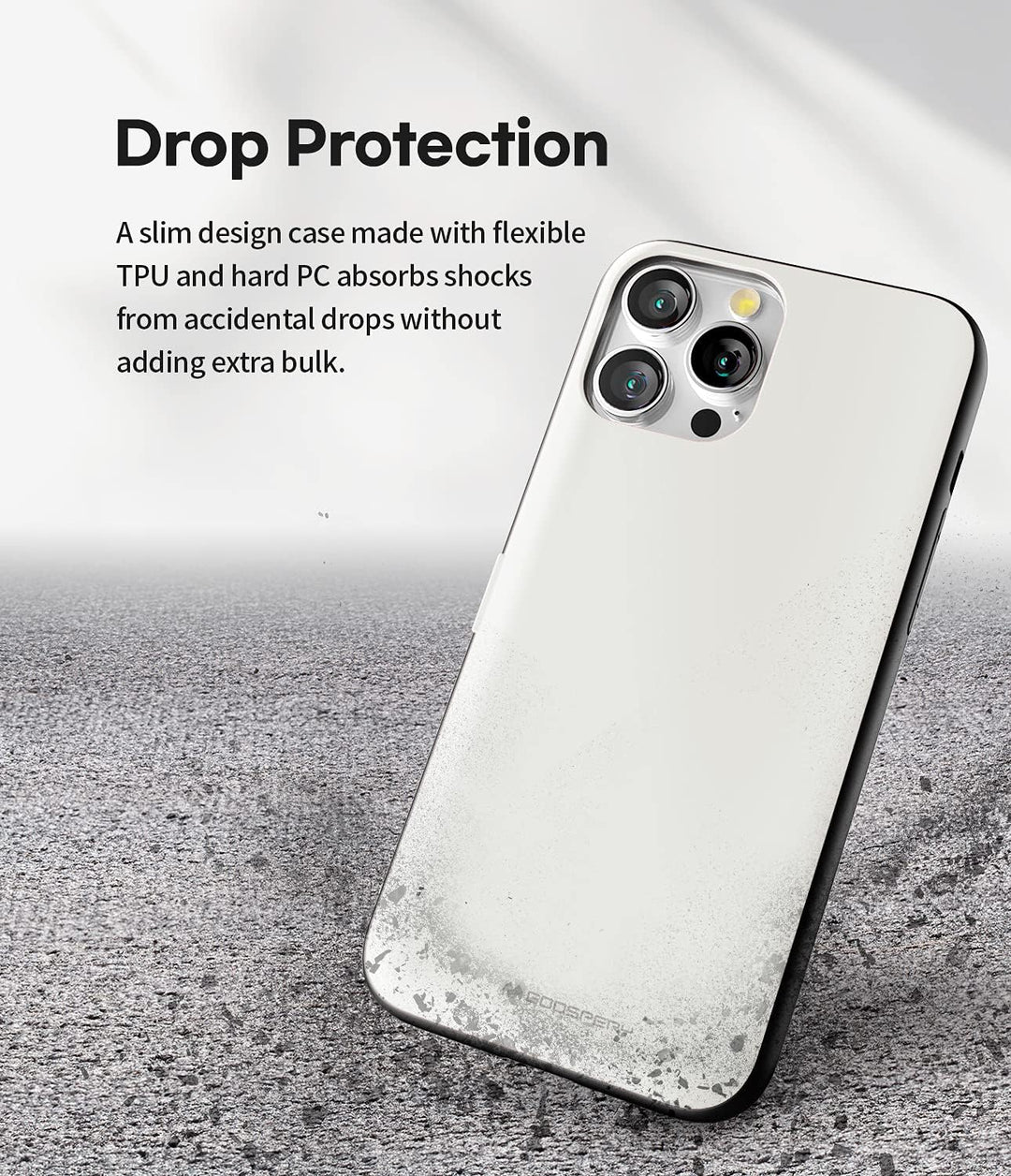 GOOSPERY Magnetic Door Bumper Hülle Kompatibel mit iPhone 13 Pro, Dual Layer protektive Kartenhalter