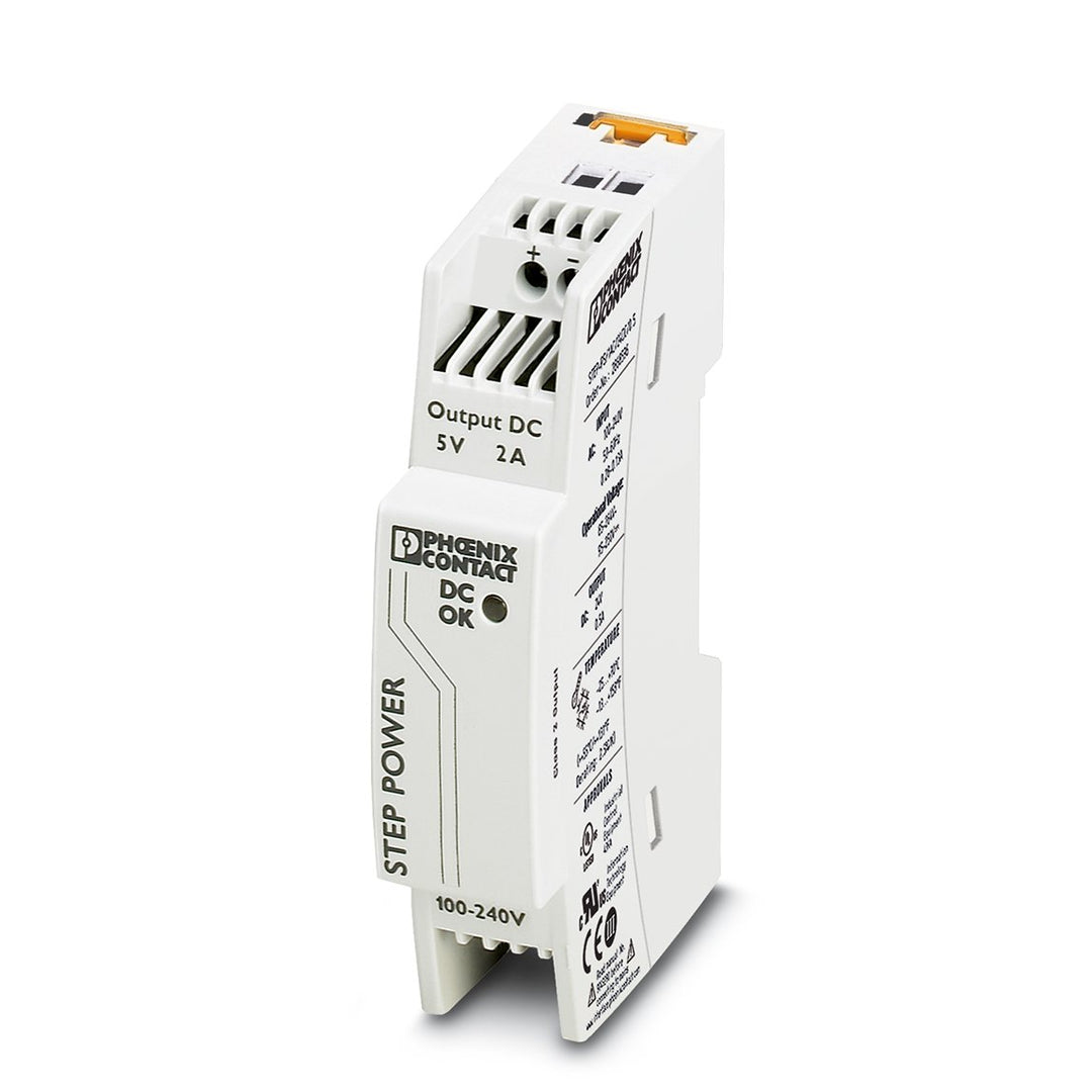 Phoenix Contact STEP-PS/ 1AC/ 5DC/2 -Phasen Getaktet DIN-Schienen Netzteil 12.7W, 85 → 264 V ac / 95