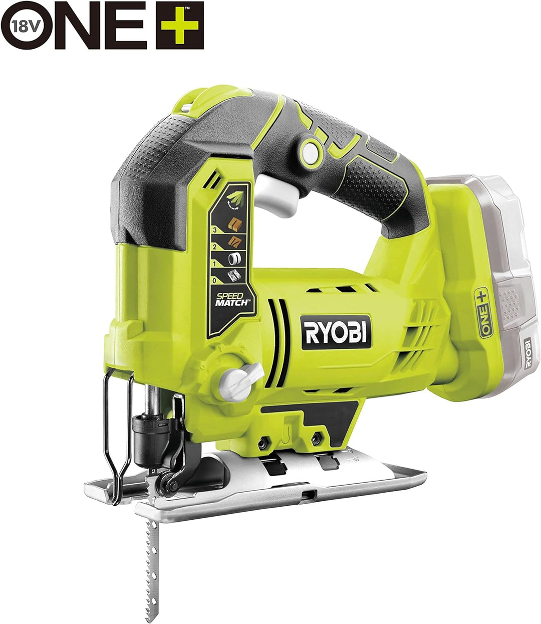 RYOBI - Kombination 4 Werkzeuge, 18 Volt, One+: Bohrmaschine + Stichsäge + Kreissäge + LED-Lampe + 2