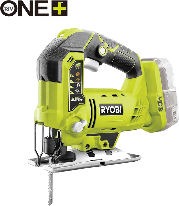 RYOBI - Kombination 4 Werkzeuge, 18 Volt, One+: Bohrmaschine + Stichsäge + Kreissäge + LED-Lampe + 2