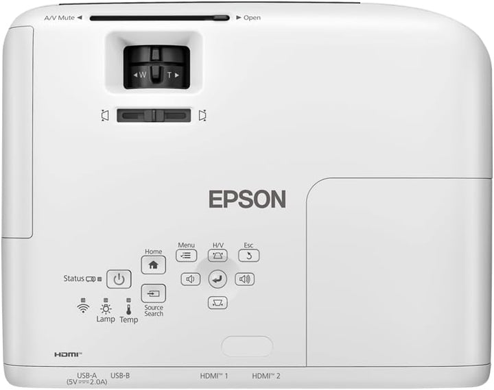 EPSON EB-W55 3LCD-Projektor HD-Ready (4.000 Lumen, 16:10, WXGA-Auflösung (1280x800 Pixel), WiFi, HDM