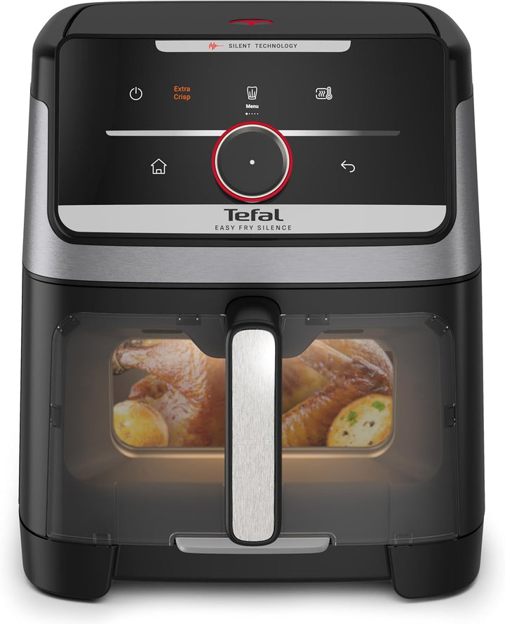 Tefal Easy Fry Silence Heissluftfritteuse, 7 L Fassungsvermögen, Silent-Technologie, Smart Assist Sy