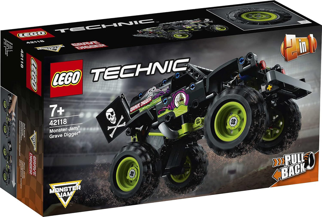 Lego Technic 4er Set: 42118 Monster Jam Grave Digger, 42149 Monster Jam Dragon, 42150 Monster Jam Mo