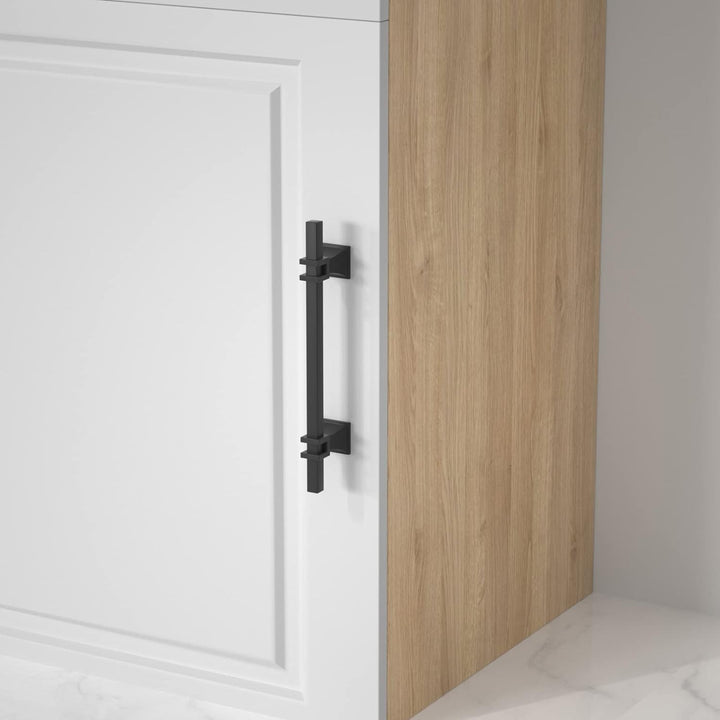 LONTAN 20 Stück Möbelgriffe Schwarz 128mm Griffe für Küchenschränke Schrankgriffe aus Edelstahl Schu