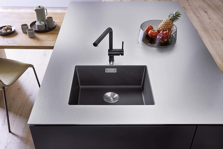 BLANCO Spül-Set in anthrazit – ETAGON 500-U – Spülbecken für 60 cm Unterschränke – Granitspüle aus S
