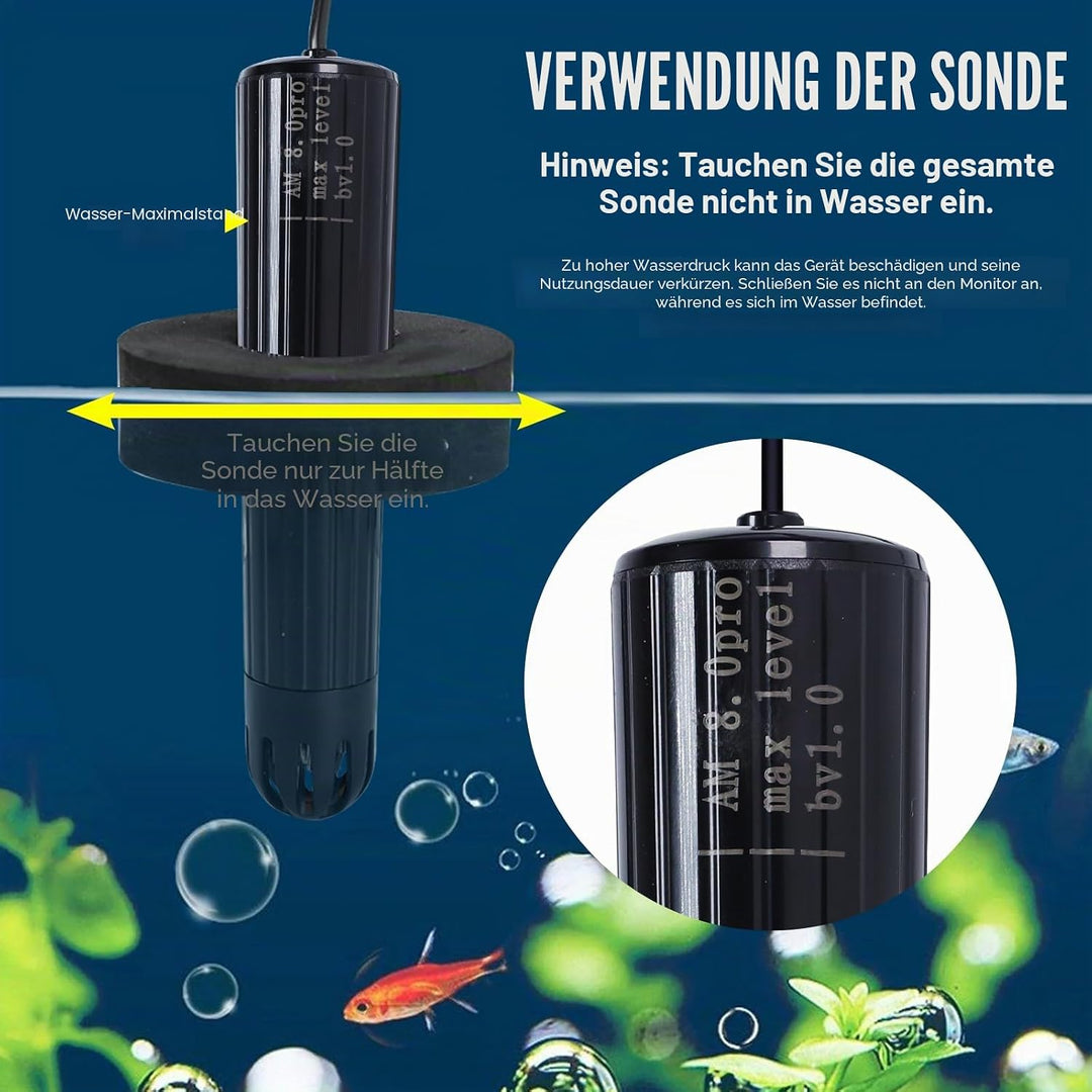 7-in-1 WiFi-Wassertester für Aquarien, Hydrokulturen, Schwimmbäder, pH/TDS/EC/ORP/Temp/Salzgehalt//S
