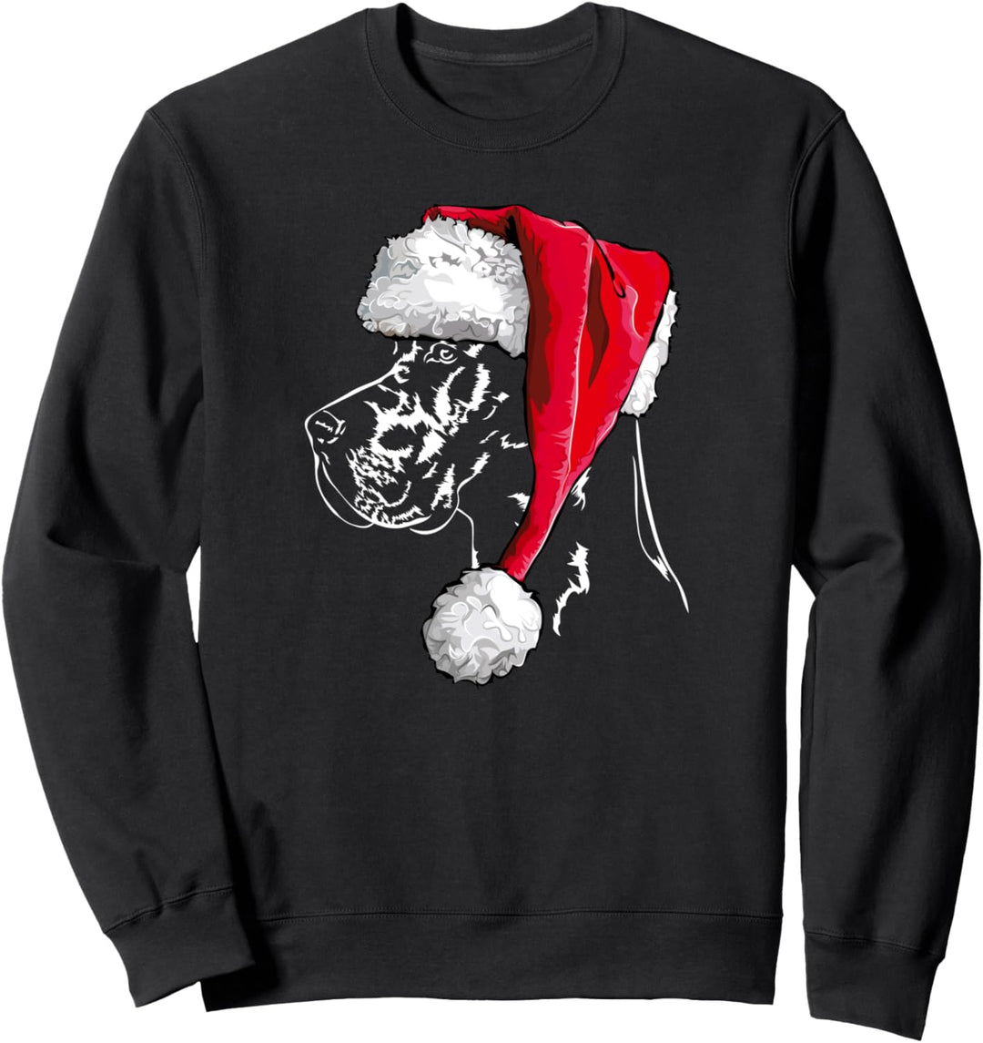 Lustige Deutsche Dogge Weihnachtsmann Weihnachten Hunde Sweatshirt