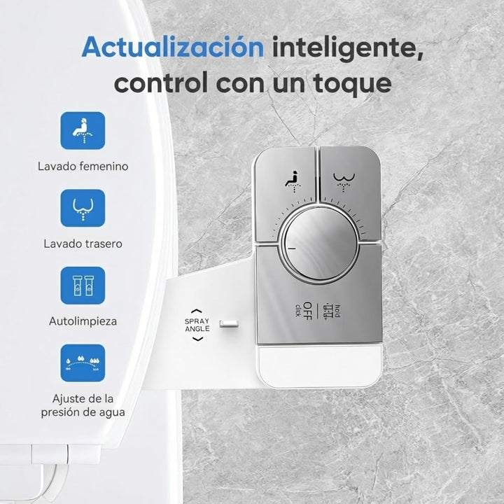 Bidet Einsatz für Toilette- Ultra-Slim Bidet Nicht Elektrisch mit doppelter Düse einstellbarer Wasse
