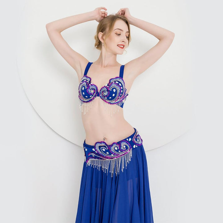 ROYAL SMEELA Perlen Fransen Bauchtanz Bekleidung sexy Bühne bauchtänzer kostüm Frauen Bauchtanz Kost
